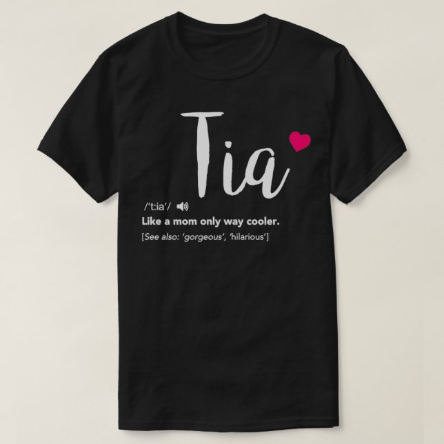 Tia som en enda kylare i Mamma kan Behålla Lugn i  T Shirt (Design framsida)