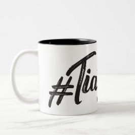 #TiaGoals modern Grunge skrivar Två-Tonad Mugg