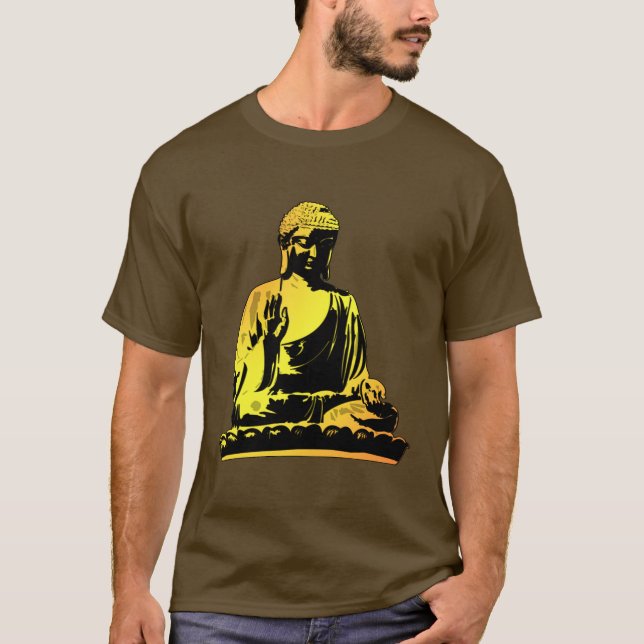 Tian solbrända Buddha Tee Shirt (Framsida)