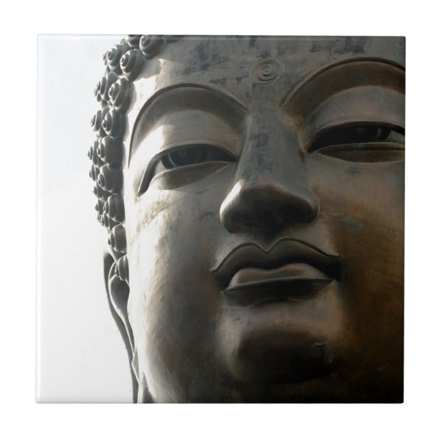 Tian Tan Buddha Ansikte närmar sig Kakelplatta (Framsidan)