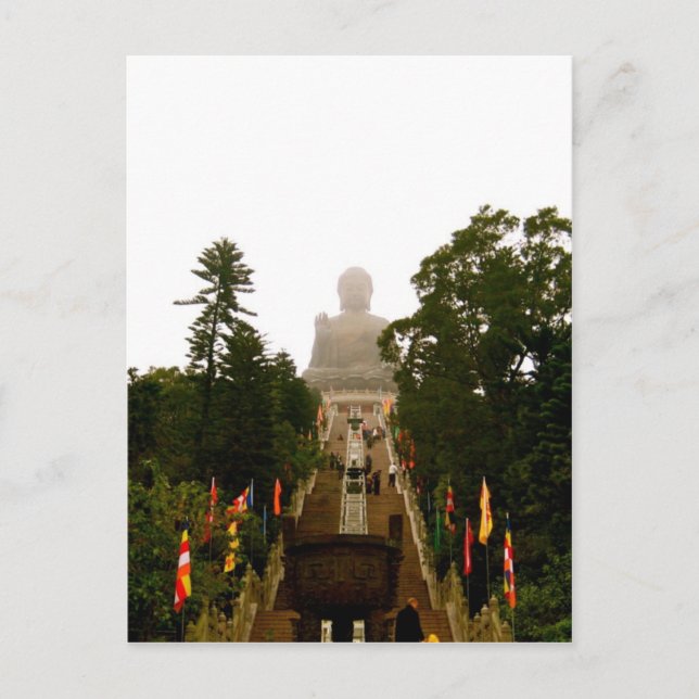 Tian Tan Buddha Vykort (Framsida)
