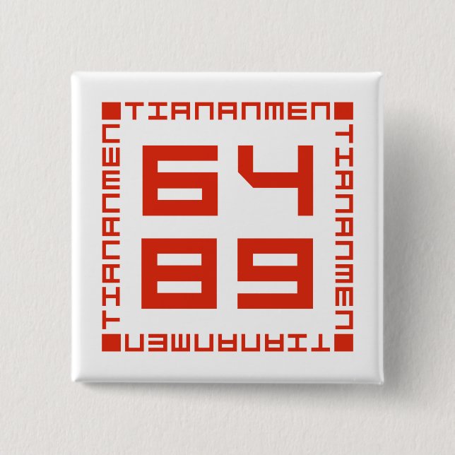 Tiananmen kvadrerar 6/4/1989 knapp (Framsida)