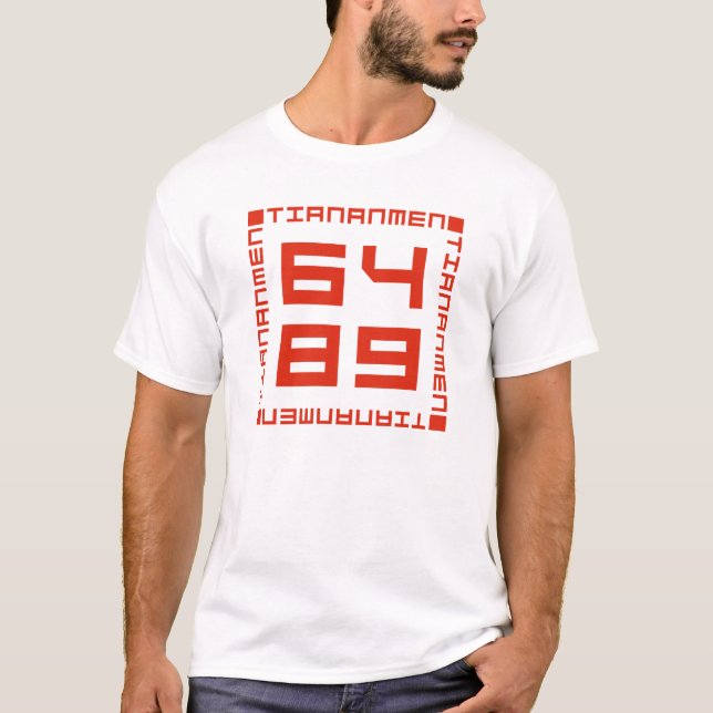 Tiananmen kvadrerar 6/4/1989 tee shirt (Framsida)