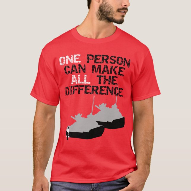 Tiananmen tankman t-shirt (Framsida)