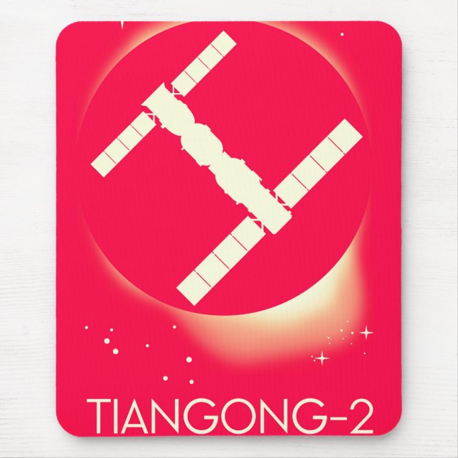 Tiangong-2 Kina rymdstation rymdkonst. Musmatta (Framsidan)