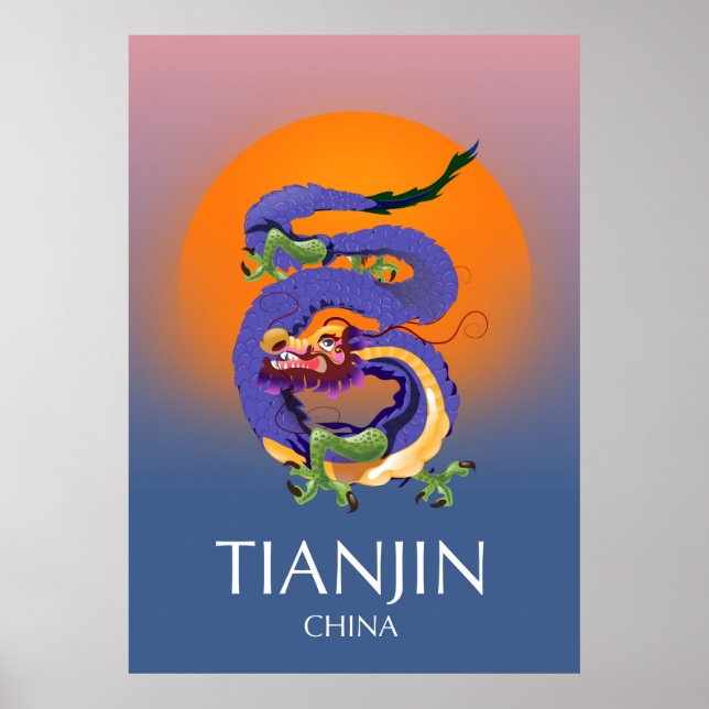 Tianjin China Dragon-reseaffär Poster (Framsidan)
