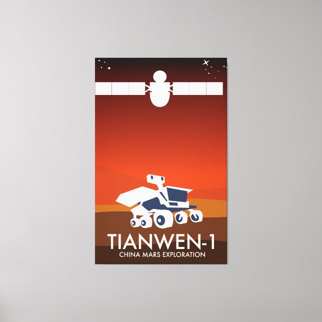 Tianwen-1 China space art Canvastryck (Framsida)