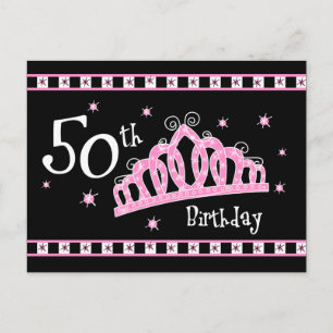 Tiara 50:e födelsedagen vykort