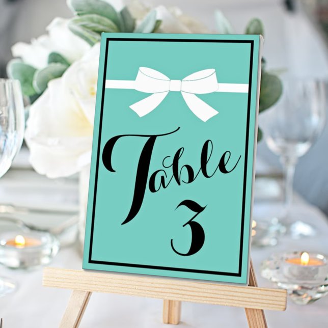 Tiara BRIDE Teal Blue Shower Centerbit Party Bordsnummer (Skapare uppladdad)