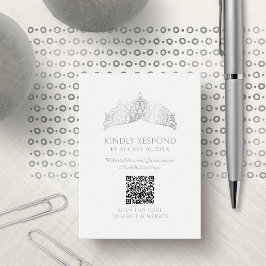 Tiara Crown Quinceanera QR RSVP Tilläggskort