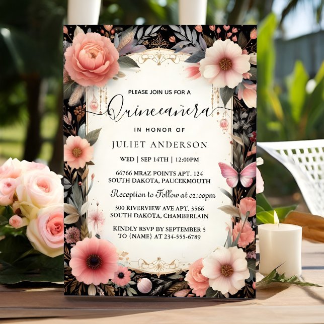 Tiara Family Latina Girly Spain Quinceanera Inbjudningar (Skapare uppladdad)