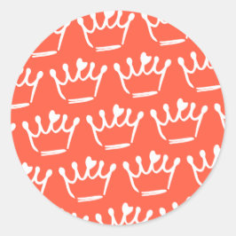 Tiara Illustrations Runt Klistermärke