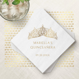 Tiara Krona Elegant Quinceanera Pappersservett