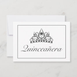 Tiara Modern Minimalist White Black Qinceanera OSA Kort