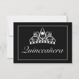Tiara Modern Minimalist White Black Qinceanera OSA Kort