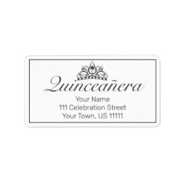 Tiara Modern minimalist White Quinceañera Adress Adressetikett