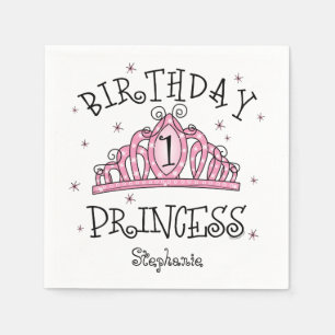 Tiara Princess 1st Birthday Pappersservett