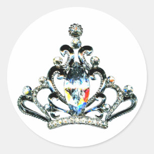 Tiara Stickers Runt Klistermärke