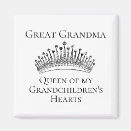 Tiara Underbar farmor Queen Grandchildren s Magnet