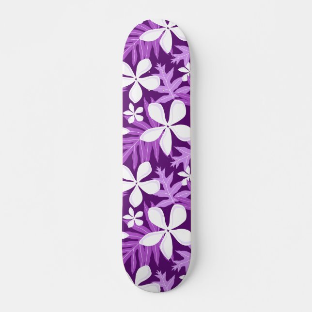 TIARE-MÖNSTER I LILA MINI SKATEBOARD BRÄDA 18,5 CM (Framsida)