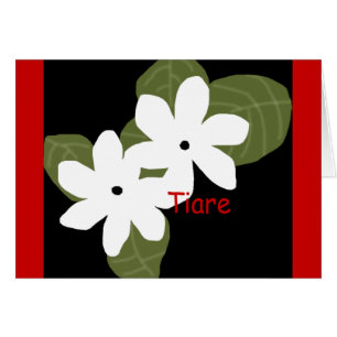 Tiare Tahitian blommor förbigår kortet OBS Kort