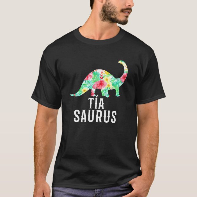 Tiasaurus Funny Tia Dinosaur Spanska Moster Tropic T Shirt (Framsida)