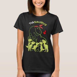 Tiasaurus Tia 5 Kids Dinosaur Moster Auntie Tita T Shirt