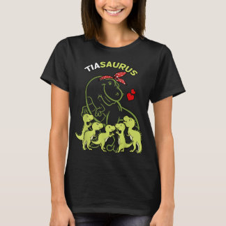 Tiasaurus Tia 5 Kids Dinosaur Moster Auntie Tita T Shirt