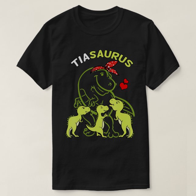 Tiasaurus Tia Tyrannosaurus Dinosaur Moster och UN T Shirt (Design framsida)