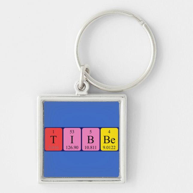 Tibbe Periodisk nyckelring bord namn (Framsidan)