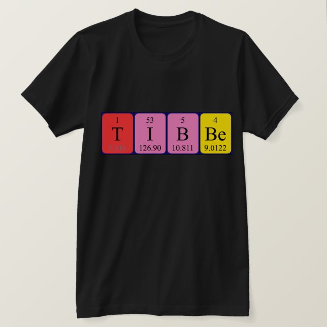 Tibbe Periodisk skjorta bord namn T-shirt (Design framsida)