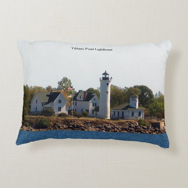 Tibbetts Point Lighthouse-accentkuddar Prydnadskudde (Baksidan)