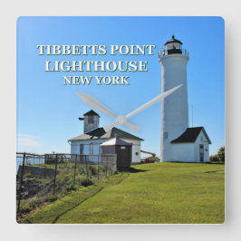 Tibbetts Point Lighthouse, New York Fyrkantig Klocka