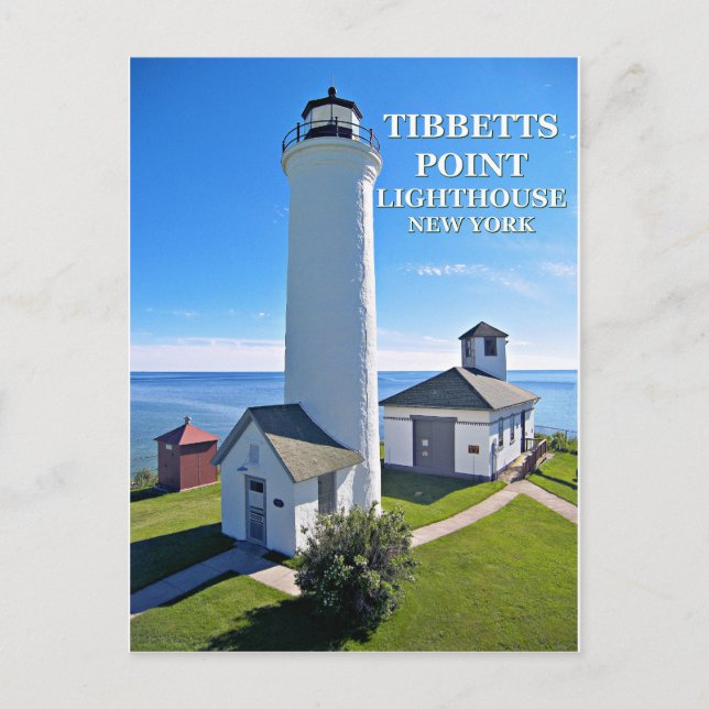 Tibbetts Point Lighthouse, New York Postcard Vykort (Framsida)