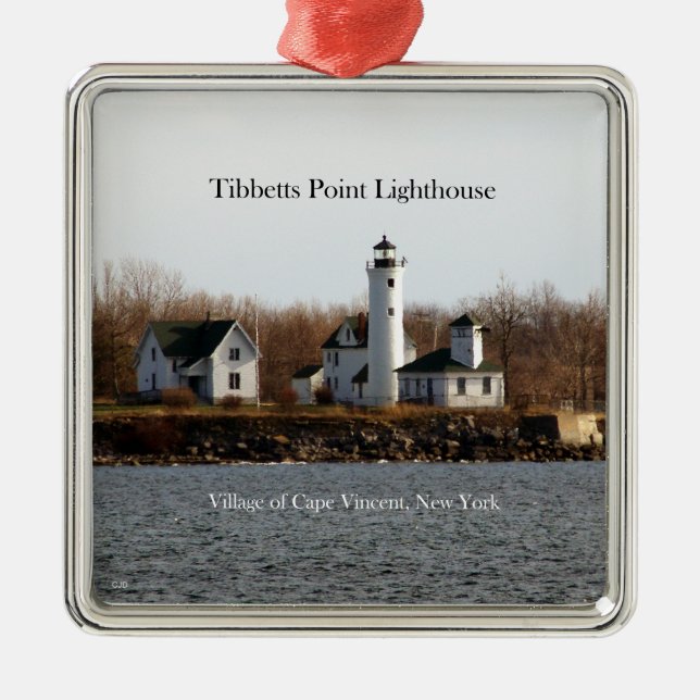 Tibbetts Point Lighthouse-prydnad Julgransprydnad Metall (Framsidan)