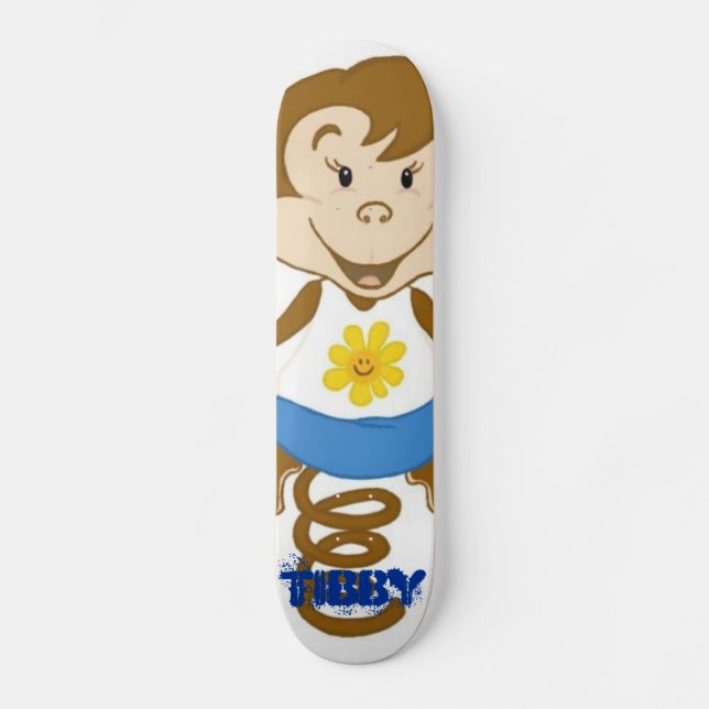Tibby Blå Mini Skateboard Bräda 18,7 Cm (Framsida)