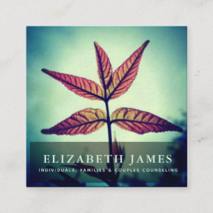 Tiber Blue Orange Star Löv Natature Fyrkantigt Visitkort