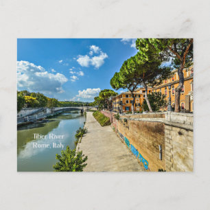 Tiber River, Rom, Italien Vykort