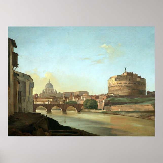 Tiberfloden i Castel Sant'Angelo Poster (Framsidan)