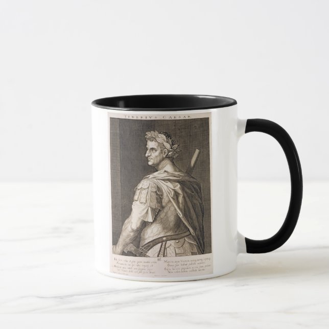 Tiberius Caesar (ANNONS 10 BC - 54) kejsare av Mugg (Höger)