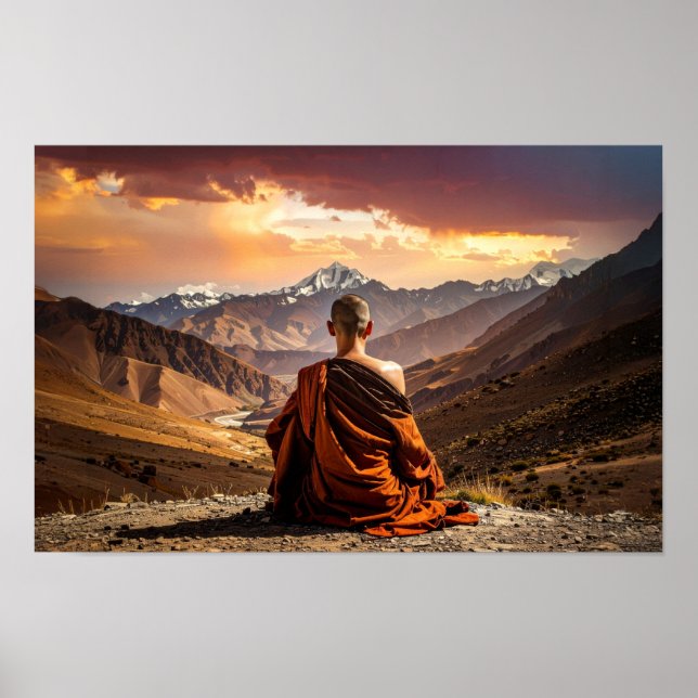 TIbet - Buddhism - Meditation Poster (Framsidan)