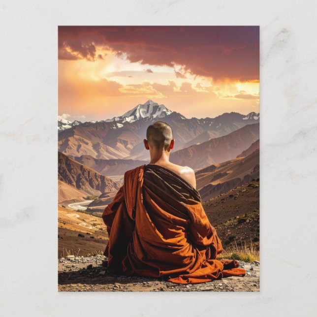 TIbet - Buddhism - Meditation Vykort (Framsida)