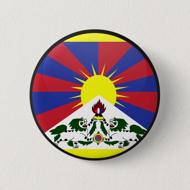 Tibet cirklar den kvalitets- flagga knapp (Framsida)