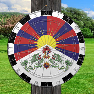 Tibet Dartboard, speltavla, tibetansk Flagga Darttavla