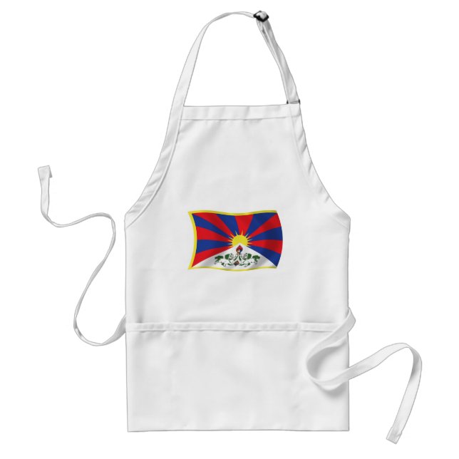 Tibet Flagga Apron Förkläde (Framsidan)