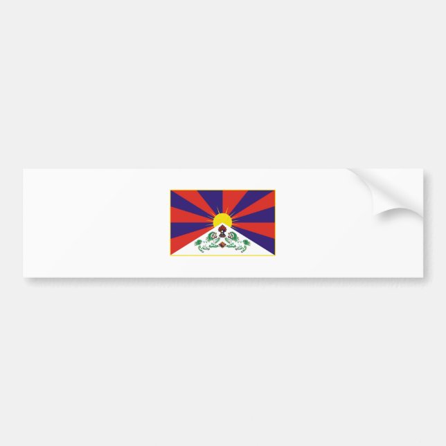 Tibet flagga bildekal (Framsidan)