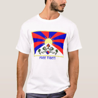 tibet-flagga FRIA TIBET! T Shirt