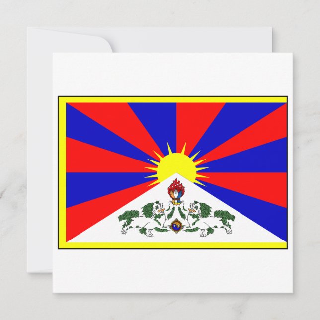 Tibet flagga inbjudningar (Framsida)