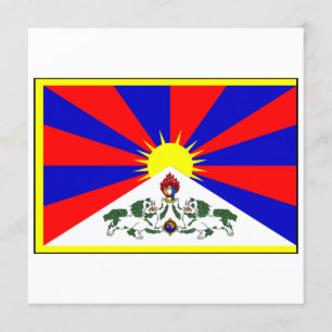 Tibet flagga inbjudningar