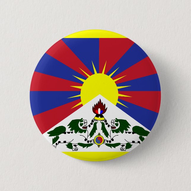 Tibet flagga knapp (Framsida)
